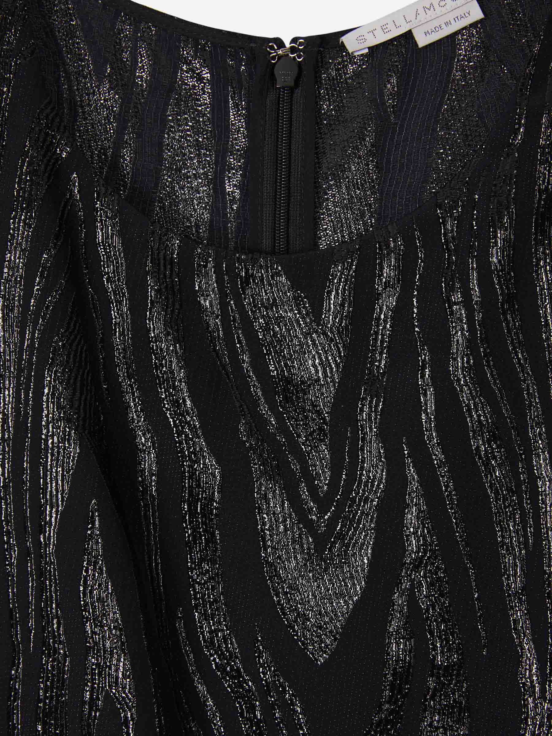 Outlet online Stella McCartney Mujer Vestido Asimétrico Woodgrain color Negro sku 721-000092 01 - Foto 3