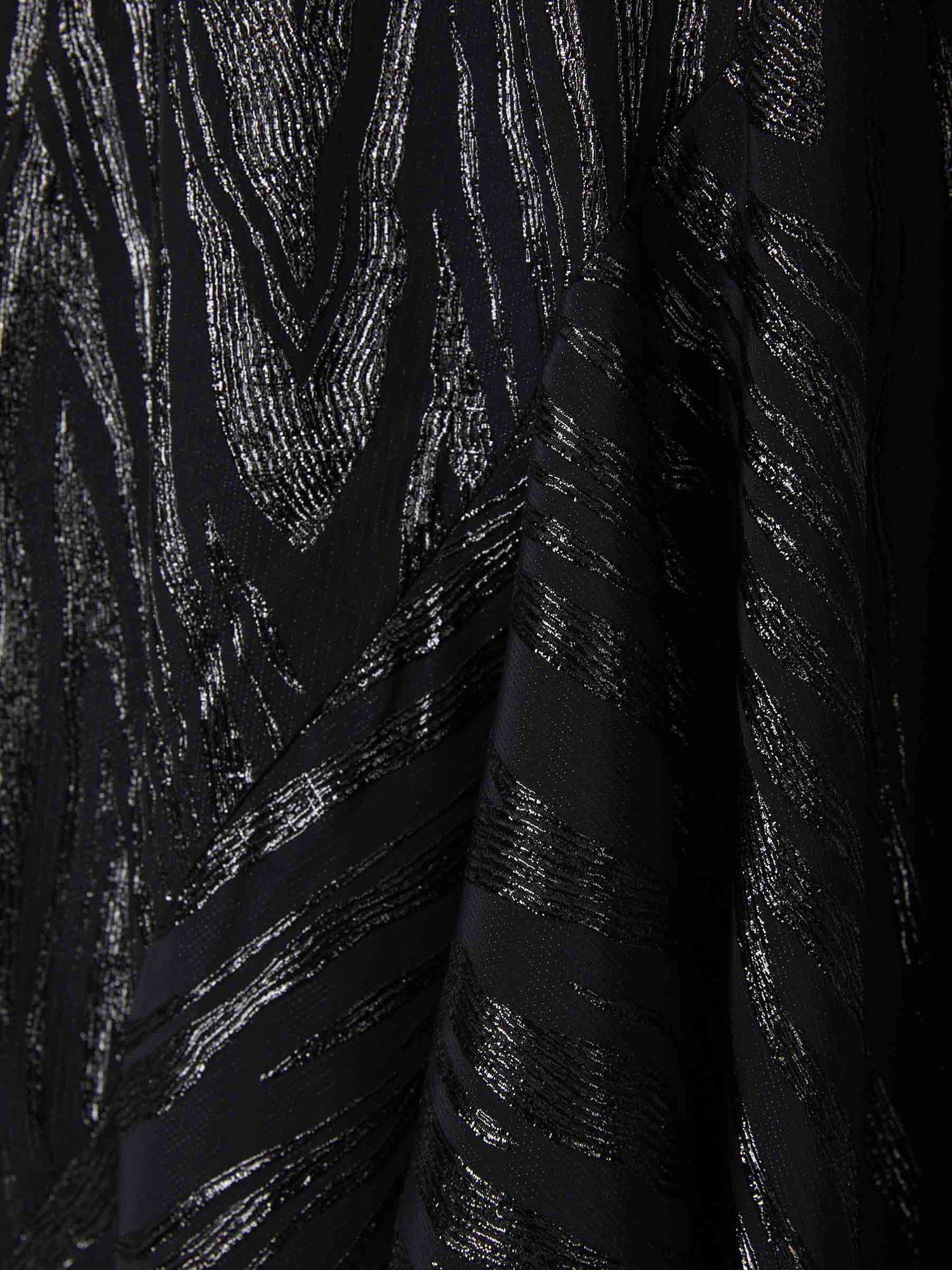 Outlet online Stella McCartney Mujer Vestido Asimétrico Woodgrain color Negro sku 721-000092 01 - Foto 4