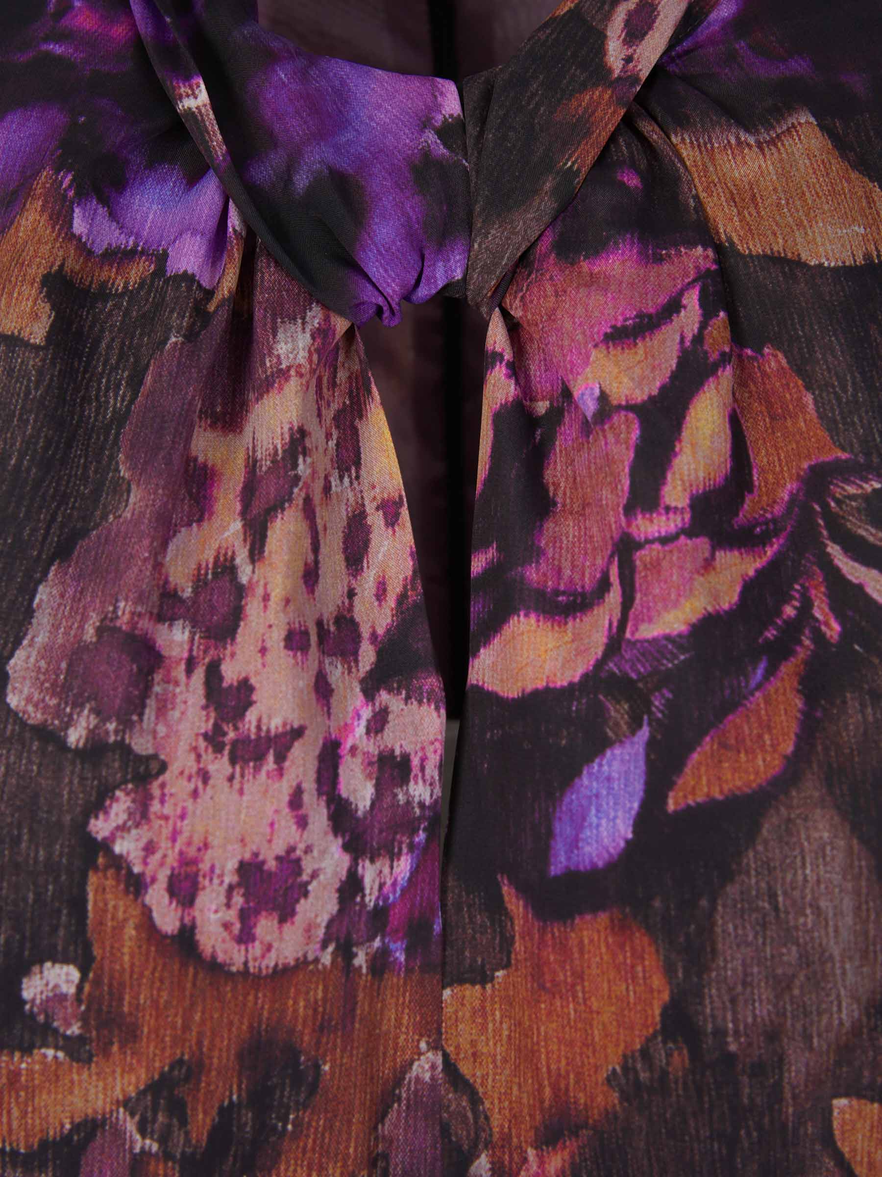 Outlet online Dries Van Noten Mujer Vestido Midi Floral color Purpura Oscuro sku 721-000122 01 - Foto 3