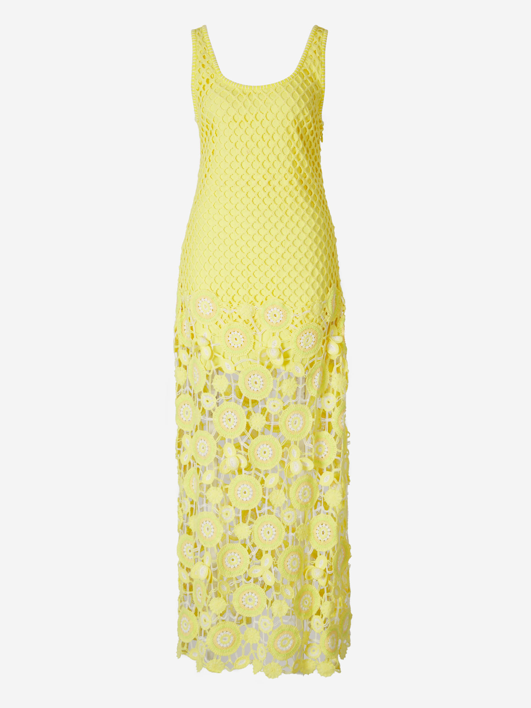 Outlet online Simkhai Mujer Vestido Largo Croché color Marfil sku 721-000125 02 - Foto 1