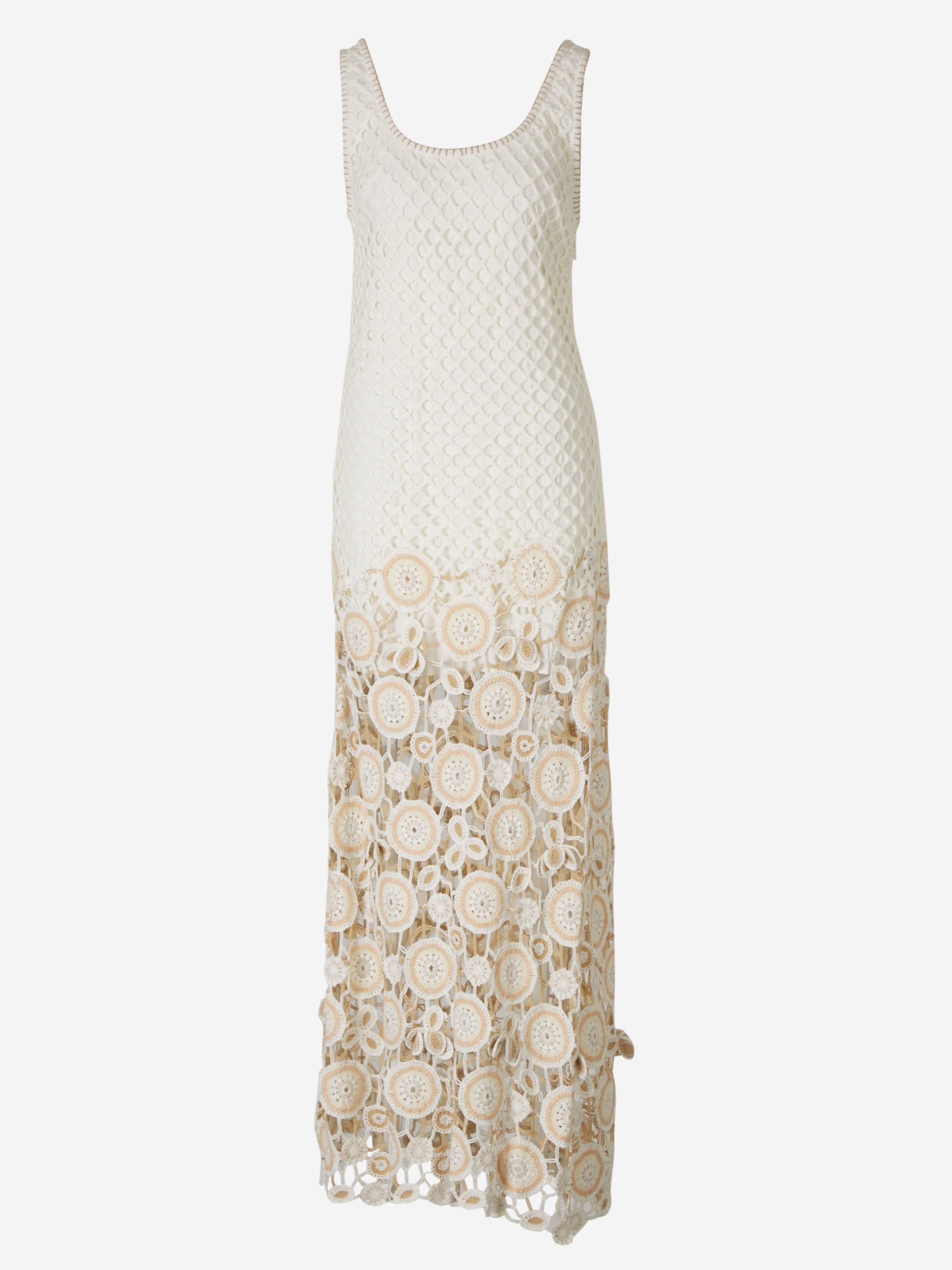 Outlet online Simkhai Mujer Vestido Largo Croché color Marfil sku 721-000125 02 - Foto 5