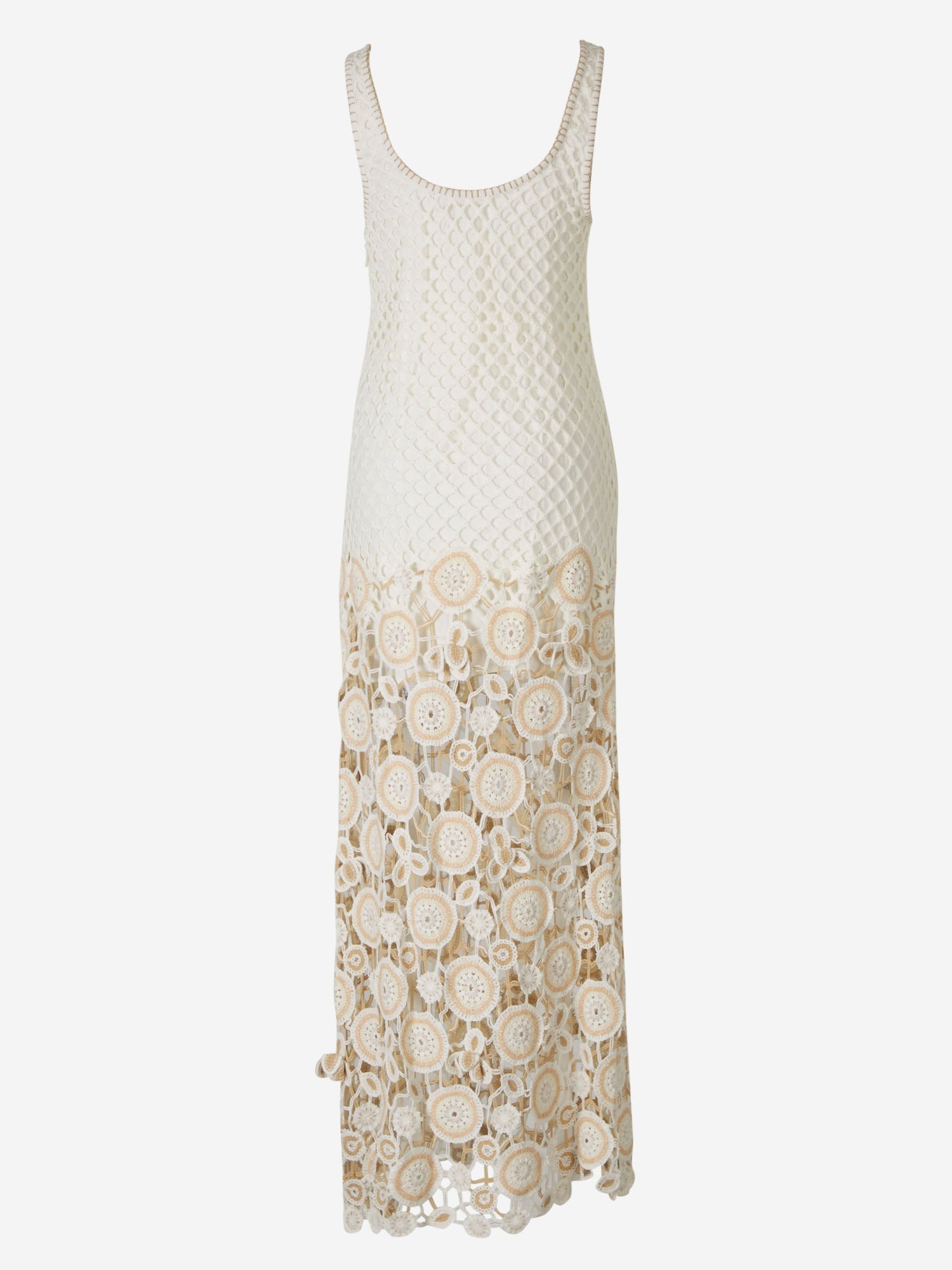 Outlet online Simkhai Mujer Vestido Largo Croché color Marfil sku 721-000125 02 - Foto 6