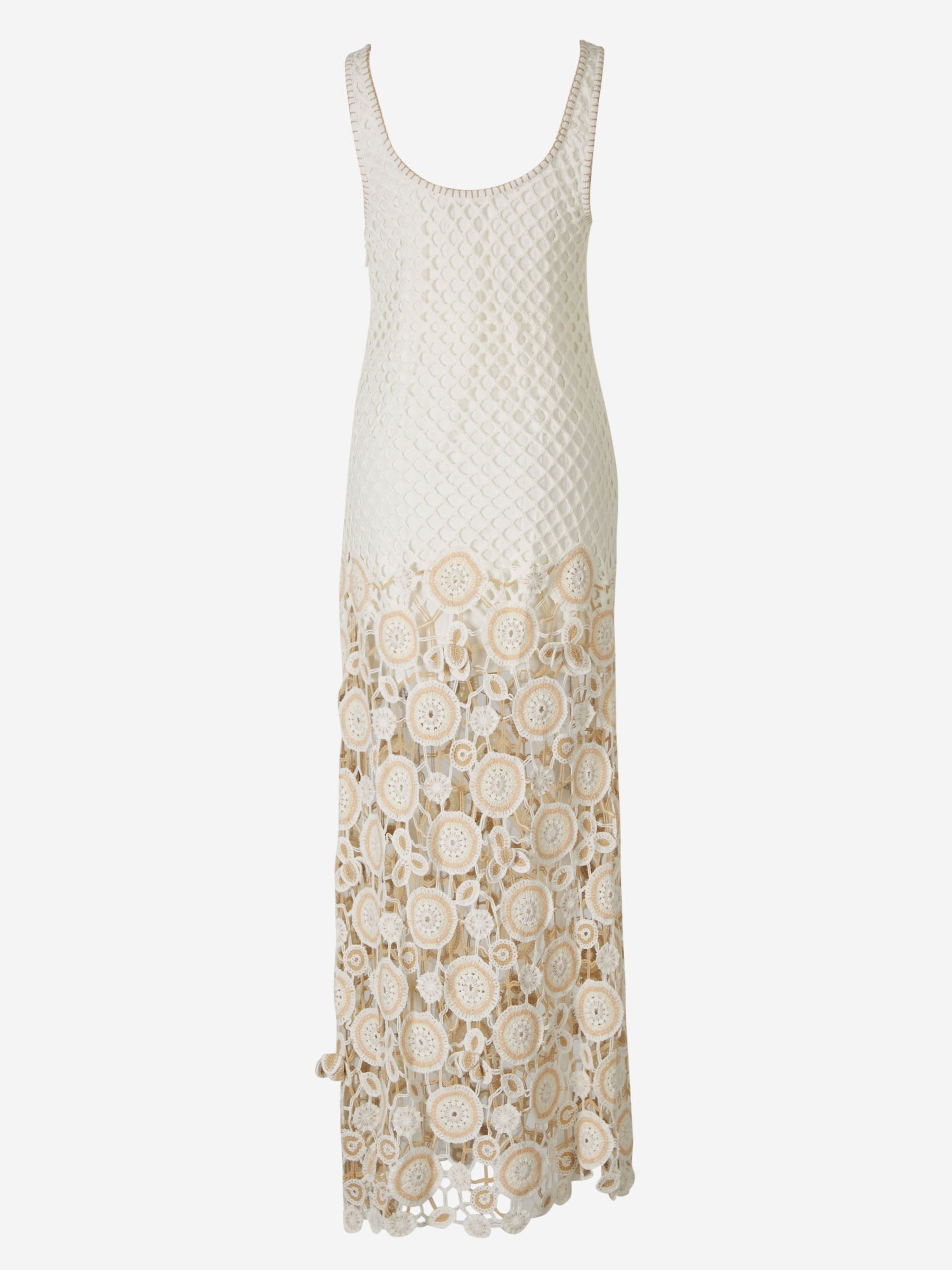 Outlet online Simkhai Mujer Vestido Largo Croché color Marfil sku 721-000125 02 - Foto 6
