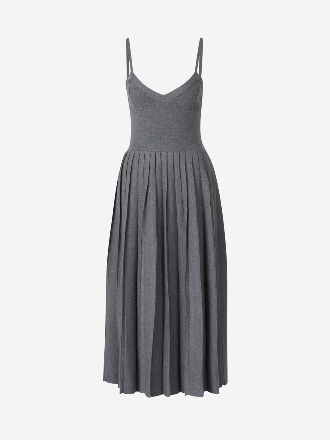 Khaite Mujer Barcelona Vestido Midi The Elio color Gris Antracita sku 721-000311 01 - Foto 1