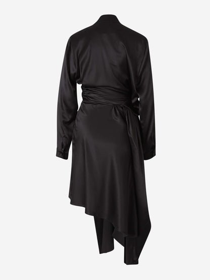 Balenciaga Mujer Barcelona Vestido Maxi Seda color Negro sku 721-000342 01 - Foto 2