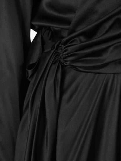 Balenciaga Mujer Barcelona Vestido Maxi Seda color Negro sku 721-000342 01 - Foto 4