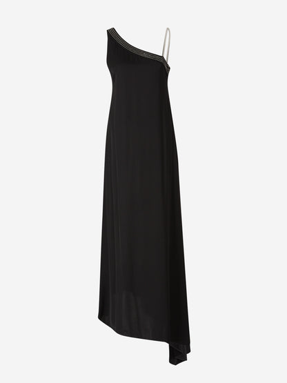 Peserico Mujer Barcelona Vesitdo Midi Satén color Negro sku 721-000346 01 - Foto 1