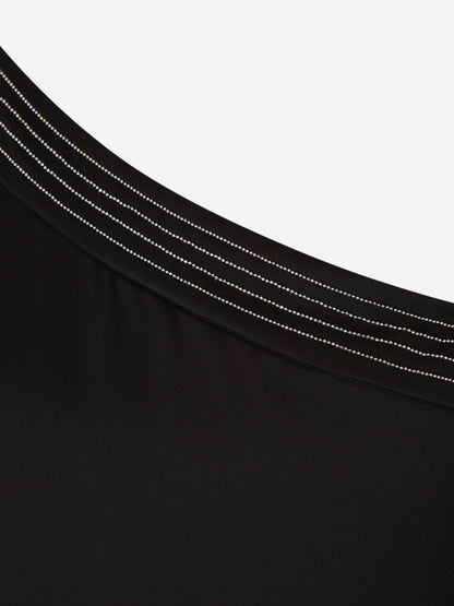 Peserico Mujer Barcelona Vesitdo Midi Satén color Negro sku 721-000346 01 - Foto 3