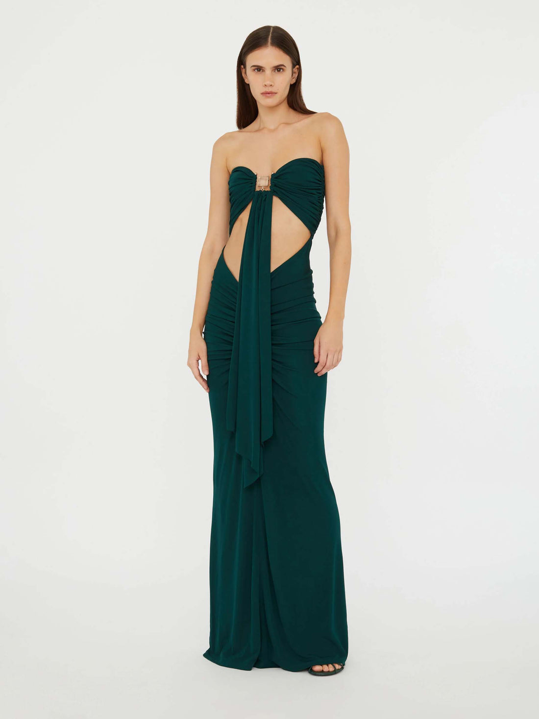 Christopher Esber Mujer Barcelona Vestido Maxi Drapeado color Verde Oscuro sku 721-000368 01 - Foto 2