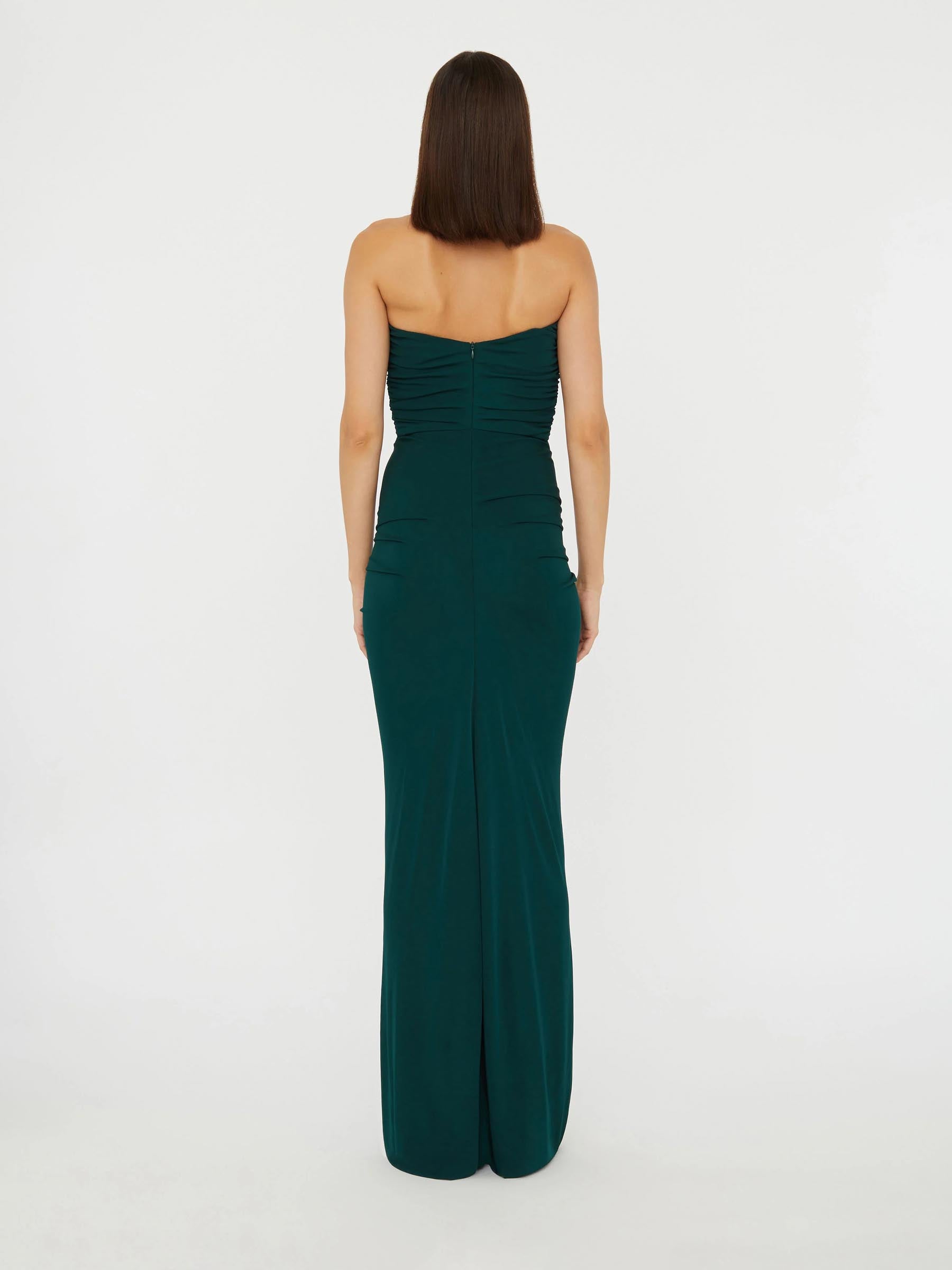 Christopher Esber Mujer Barcelona Vestido Maxi Drapeado color Verde Oscuro sku 721-000368 01 - Foto 4