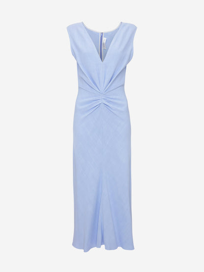 Outlet online Victoria Beckham Mujer Vestido Midi Fruncido color Azul Celeste sku 721-000370 01 - Foto 1