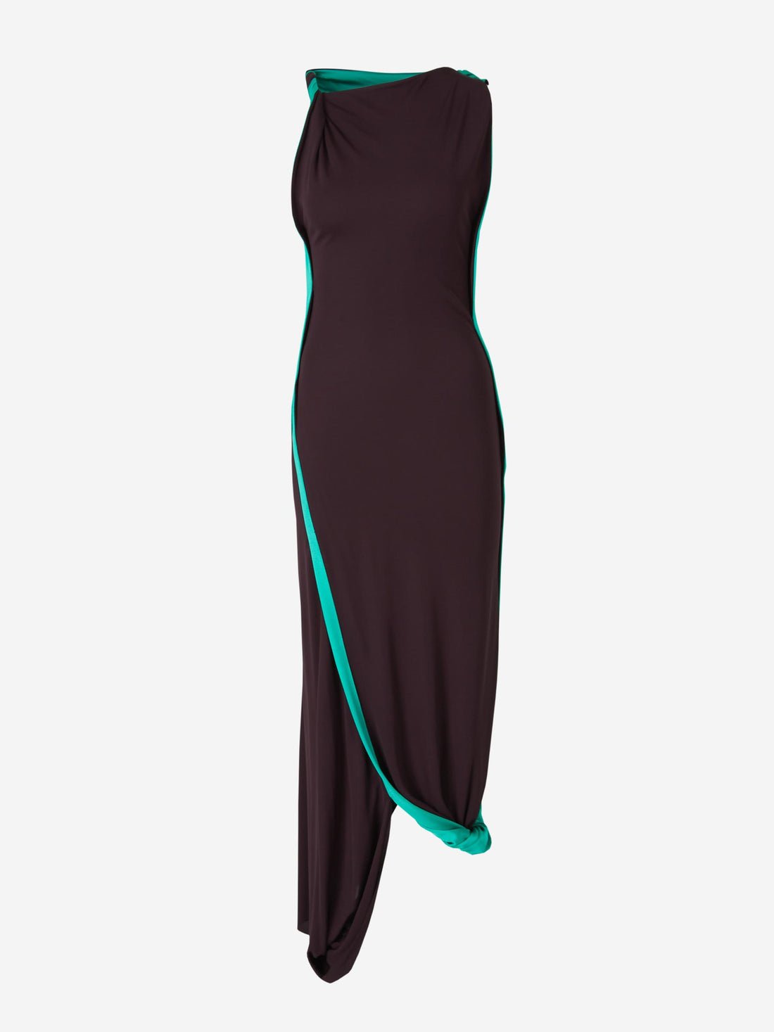 Victoria Beckham Mujer Barcelona Vestido Midi Asimétrico Viscosa color Negro sku 721-000372 01 - Foto 1