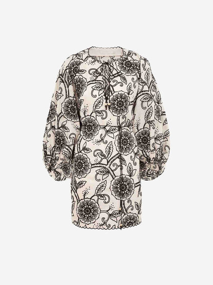 Zimmermann Mujer Barcelona Vestido Mini Floral color Marfil sku 721-000383 01 - Foto 1