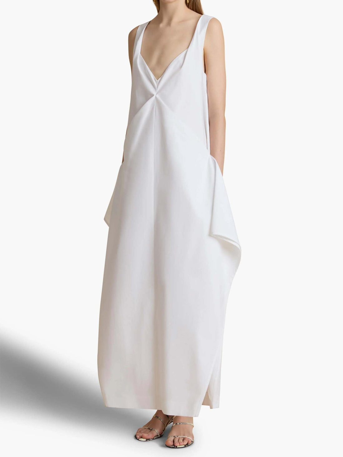 Khaite Mujer Barcelona Vestido Maxi Algodón color Blanco sku 721-000388 01 - Foto 2