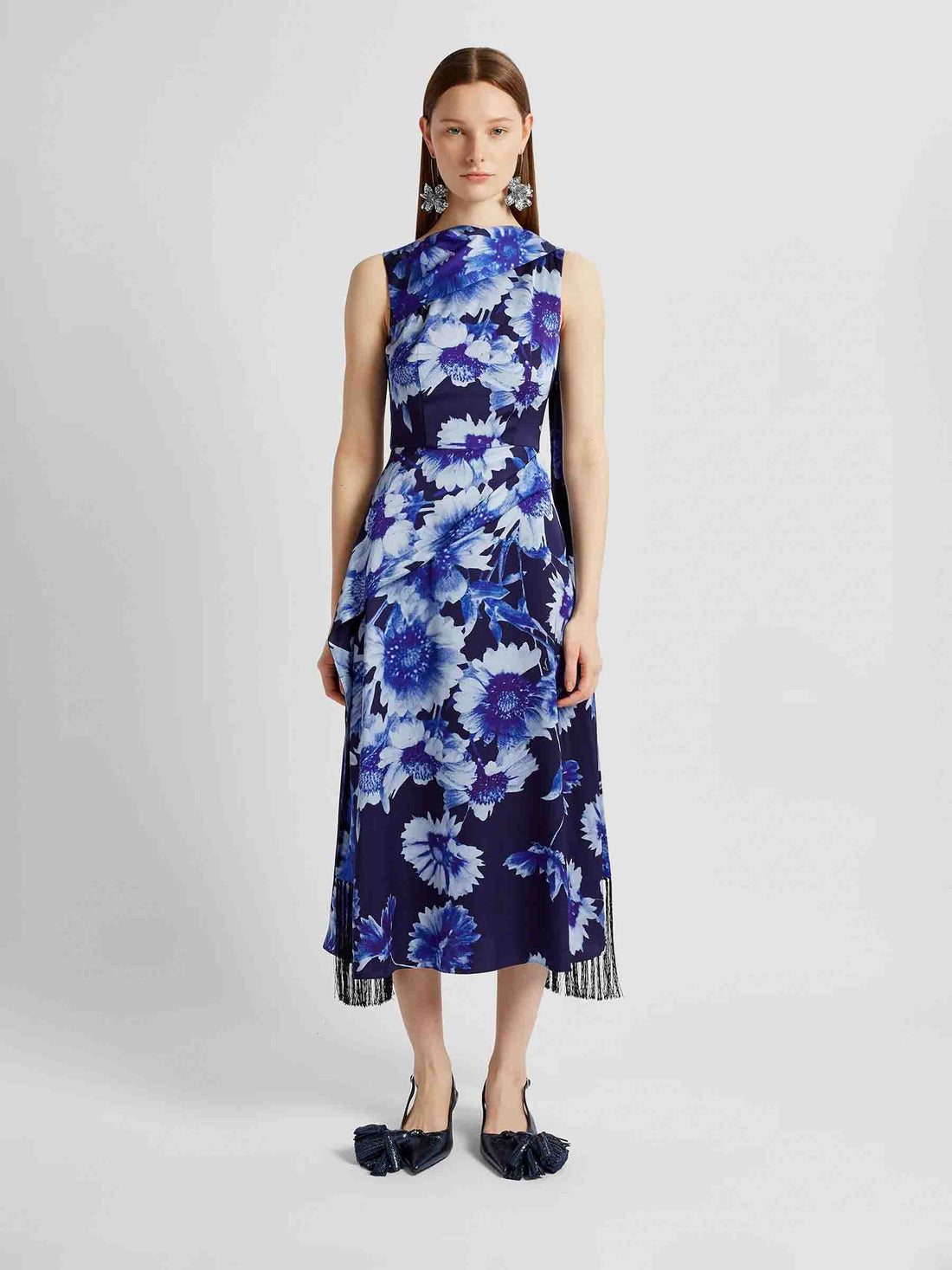 Erdem Mujer Barcelona Vestido Midi Drapeado color Violeta sku 721-000395 01 - Foto 2