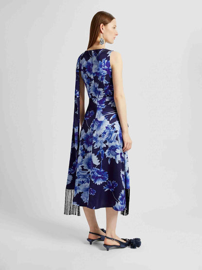 Erdem Mujer Barcelona Vestido Midi Drapeado color Violeta sku 721-000395 01 - Foto 3