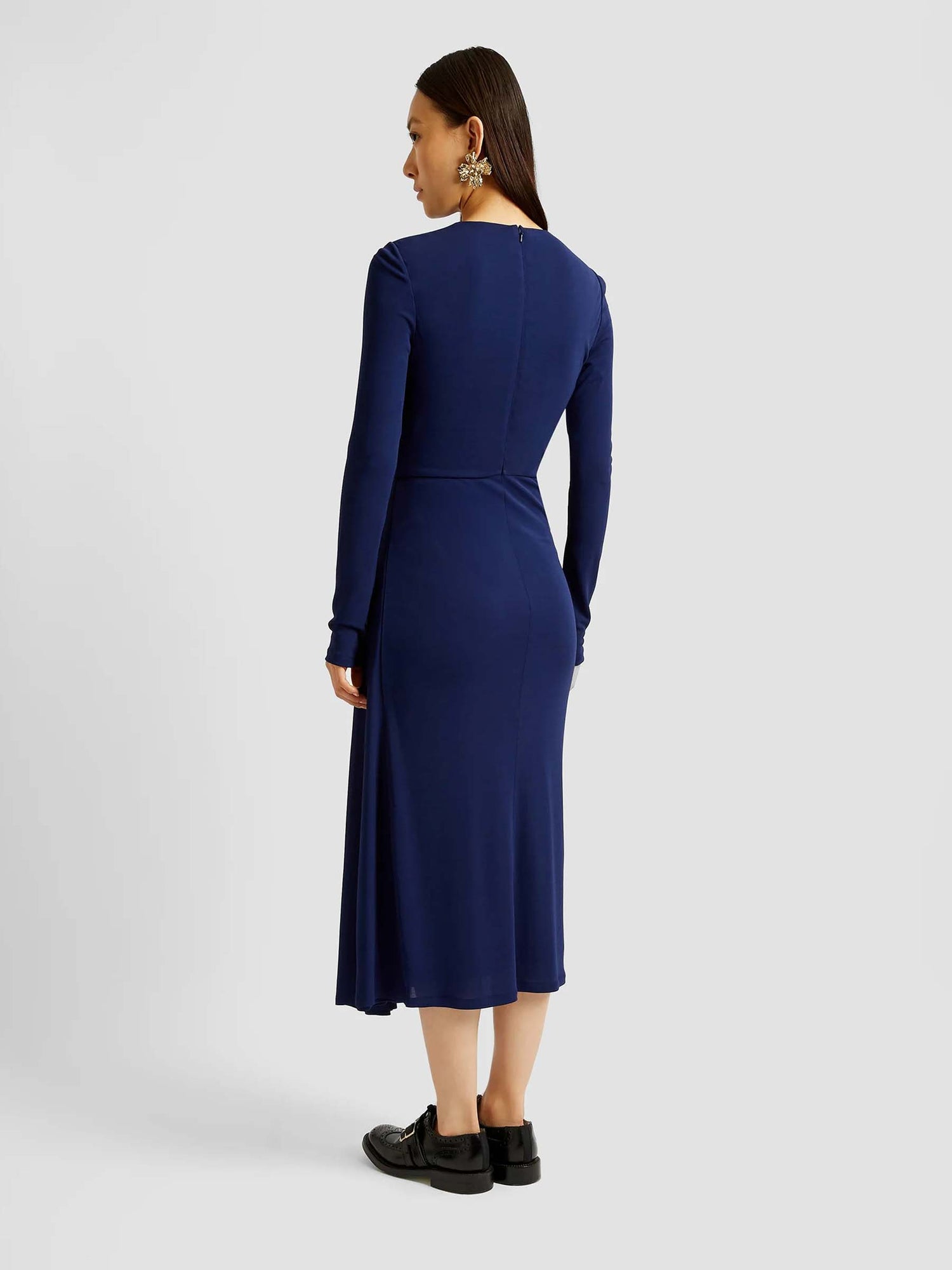 Erdem Mujer Barcelona Vestido Midi Drapeado color Azul Marino sku 721-000397 01 - Foto 3