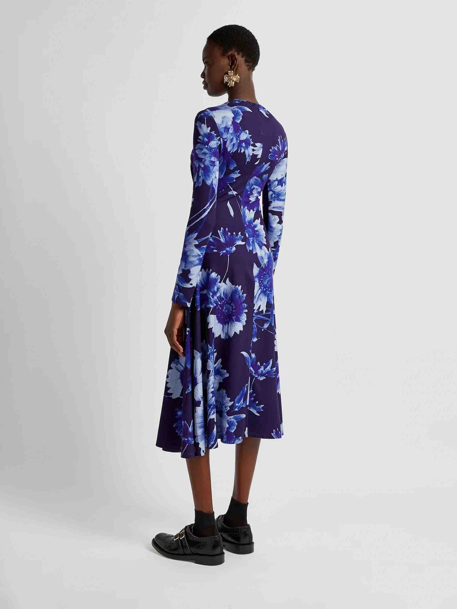 Erdem Mujer Barcelona Vestido Midi Drapeado color Violeta sku 721-000398 01 - Foto 3