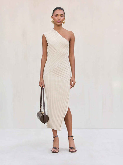 Cult Gaia Mujer Barcelona Vestido Punto Cielo color Beige sku 721-000400 01 - Foto 2