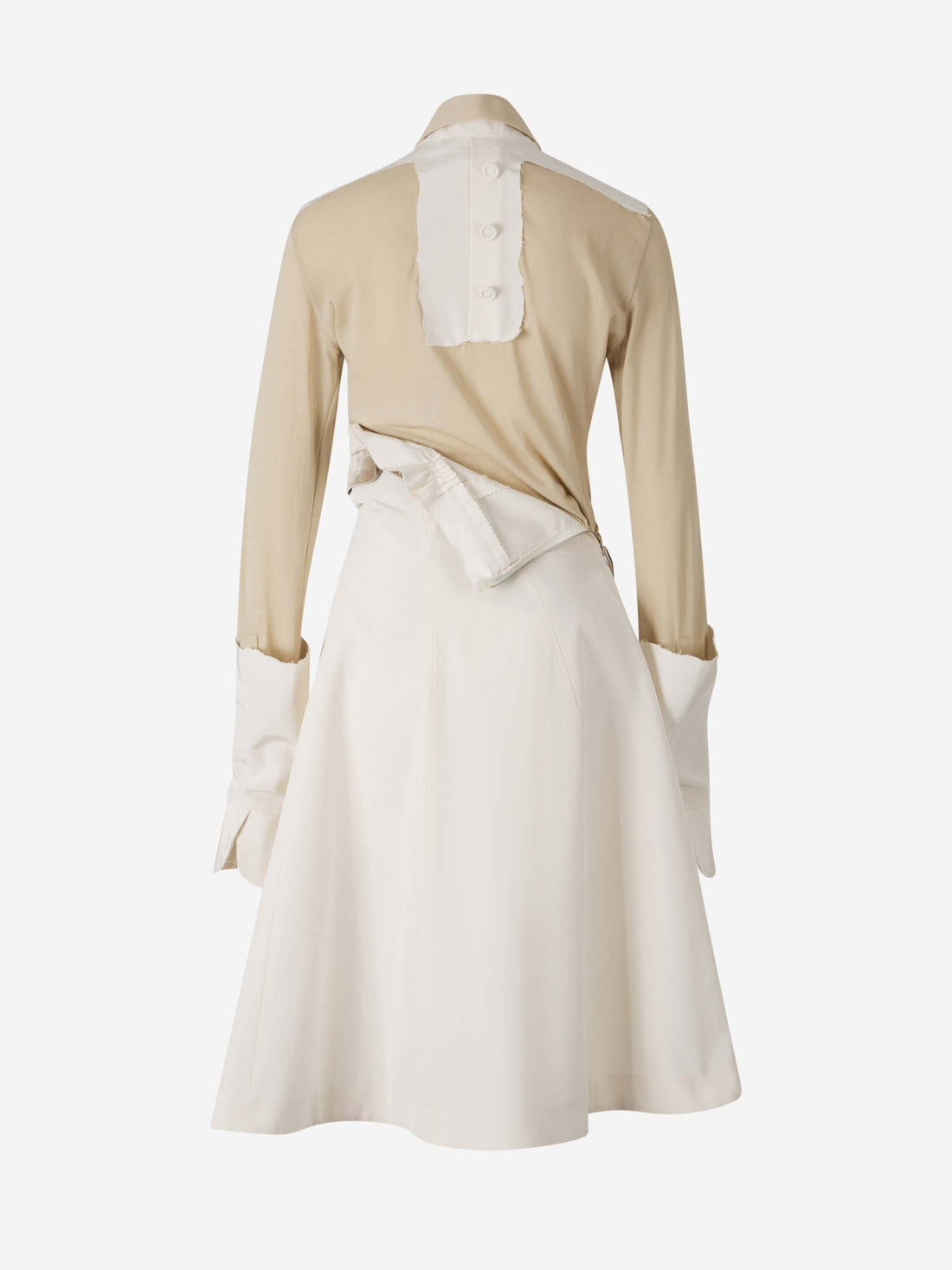 Outlet online Maison Margiela Mujer Vestido Midi Capas color Beige sku 721-000431 01 - Foto 2