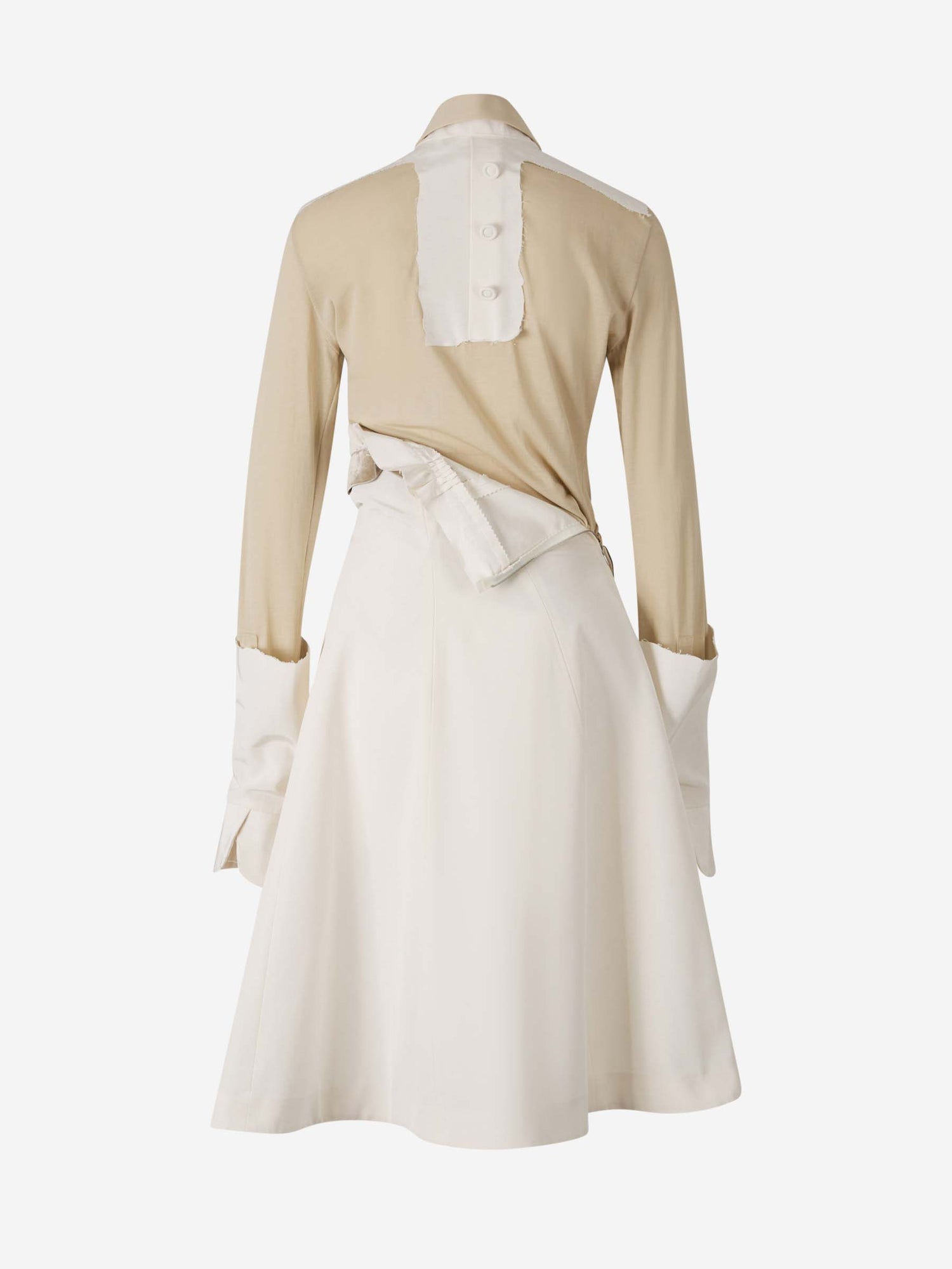 Outlet online Maison Margiela Mujer Vestido Midi Capas color Beige sku 721-000431 01 - Foto 2