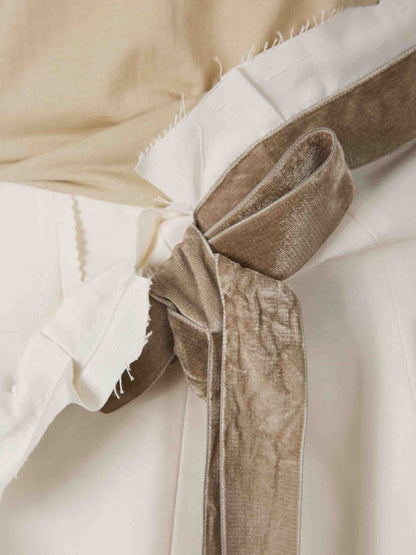 Outlet online Maison Margiela Mujer Vestido Midi Capas color Beige sku 721-000431 01 - Foto 4