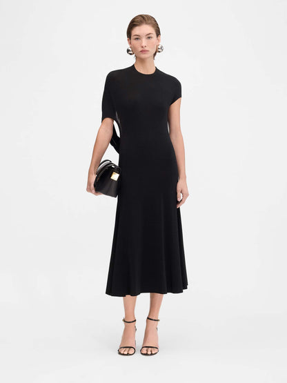 Outlet online Jacquemus Mujer Vestido Midi Salerno color Negro sku 721-000434 01 - Foto 2