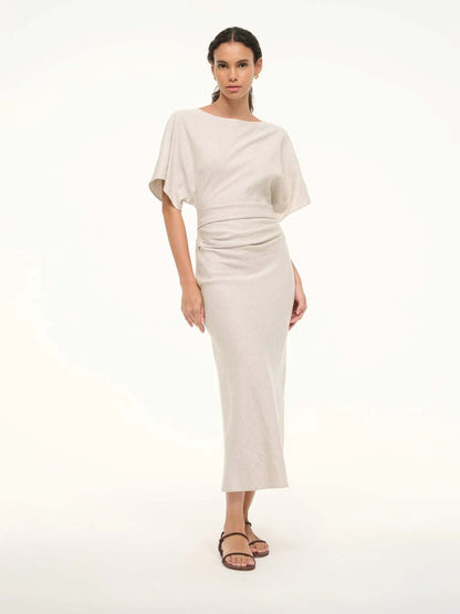 Staud Mujer Barcelona Vestido Midi Amelie color Taupe sku 721-000450 01 - Foto 2