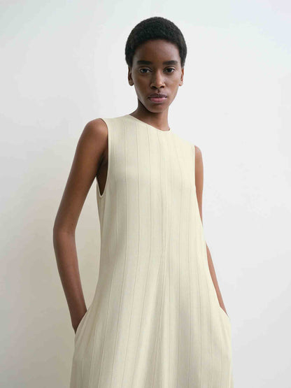 Outlet online TOTEME Mujer Vestido Maxi Rayas color Amarillo Claro sku 721-000469 01 - Foto 3