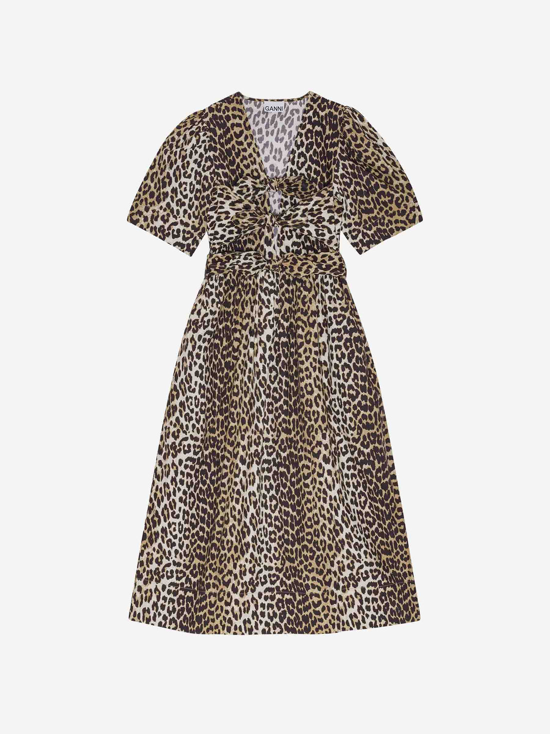 Outlet online Ganni Mujer Vestido Midi Estampado color Leopardo sku 721-000477 01 - Foto 1