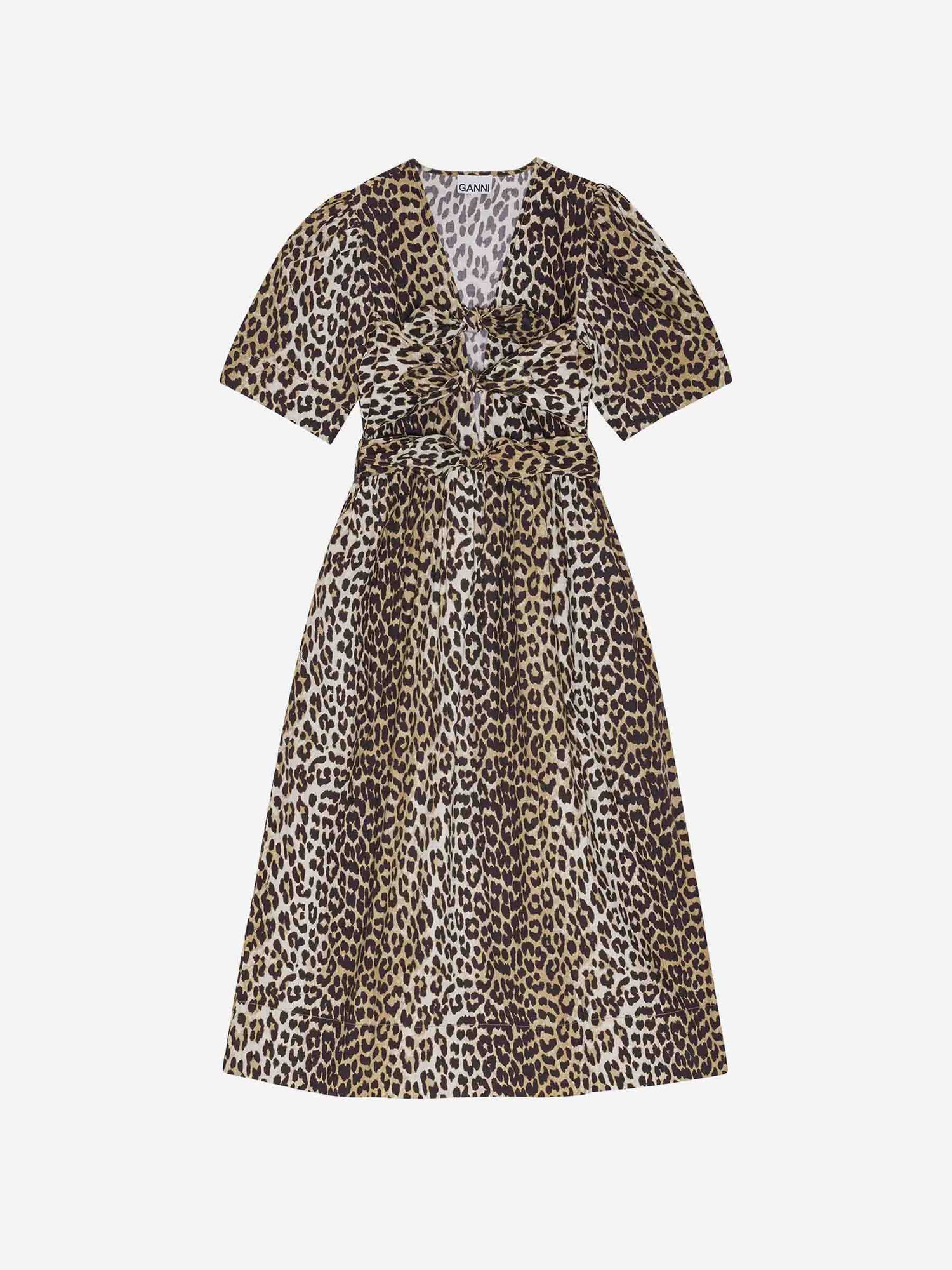 Outlet online Ganni Mujer Vestido Midi Estampado color Leopardo sku 721-000477 01 - Foto 1