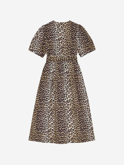 Outlet online Ganni Mujer Vestido Midi Estampado color Leopardo sku 721-000477 01 - Foto 3