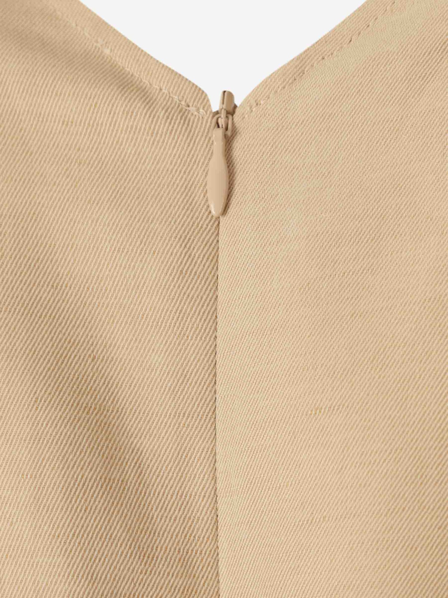 Fabiana Filippi Mujer Barcelona Vestido Midi Lino color Camel sku 721-000485 01 - Foto 3