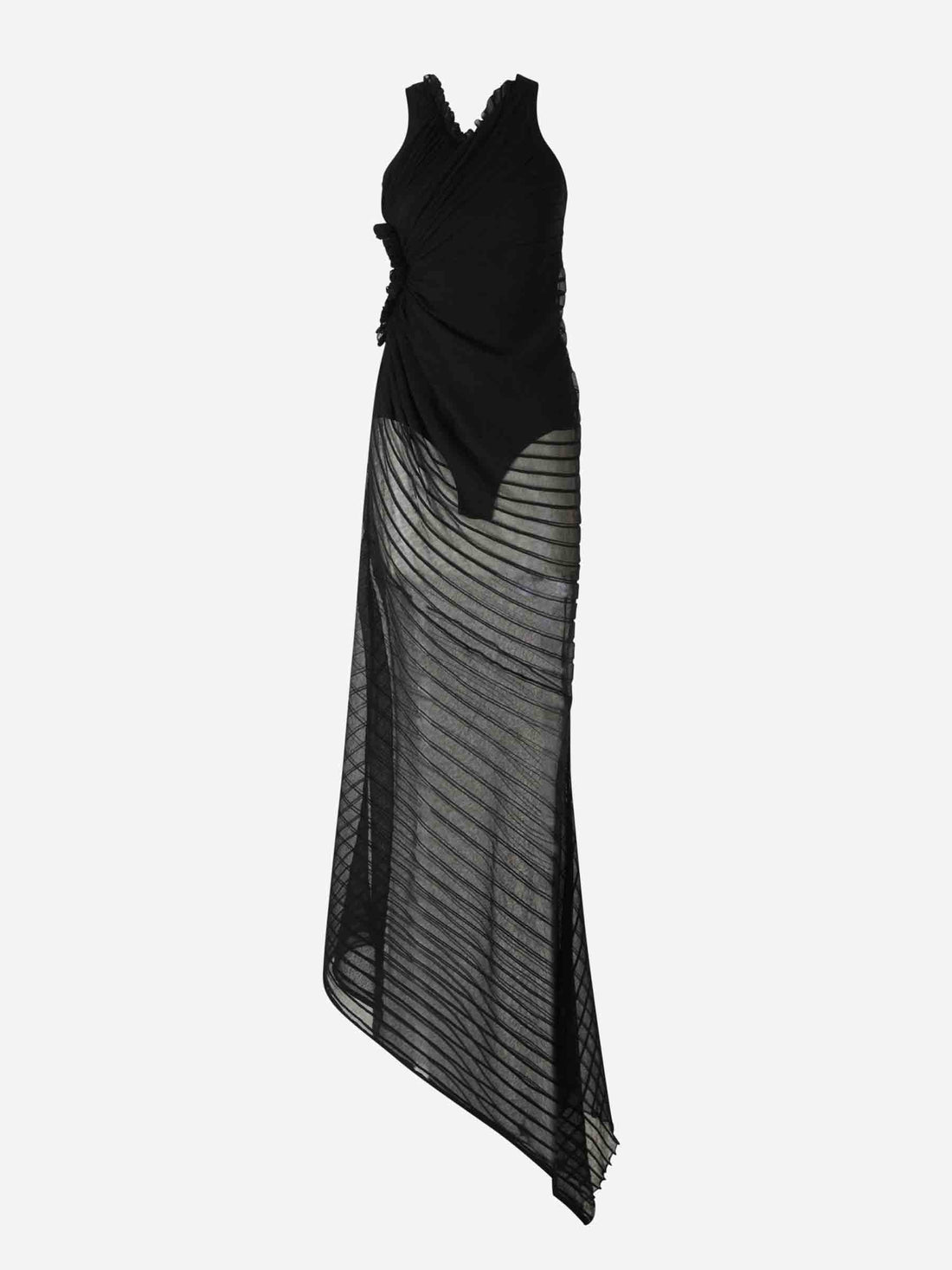 Victoria Beckham Mujer Barcelona Vestido Midi Fruncido color Negro sku 721-000491 01 - Foto 1