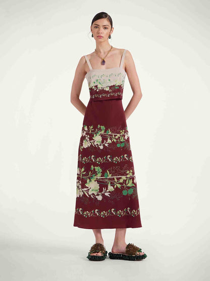 Outlet online LaDoubleJ Mujer Vestido Midi Slip-Around color Burdeos sku 721-000512 01 - Foto 2