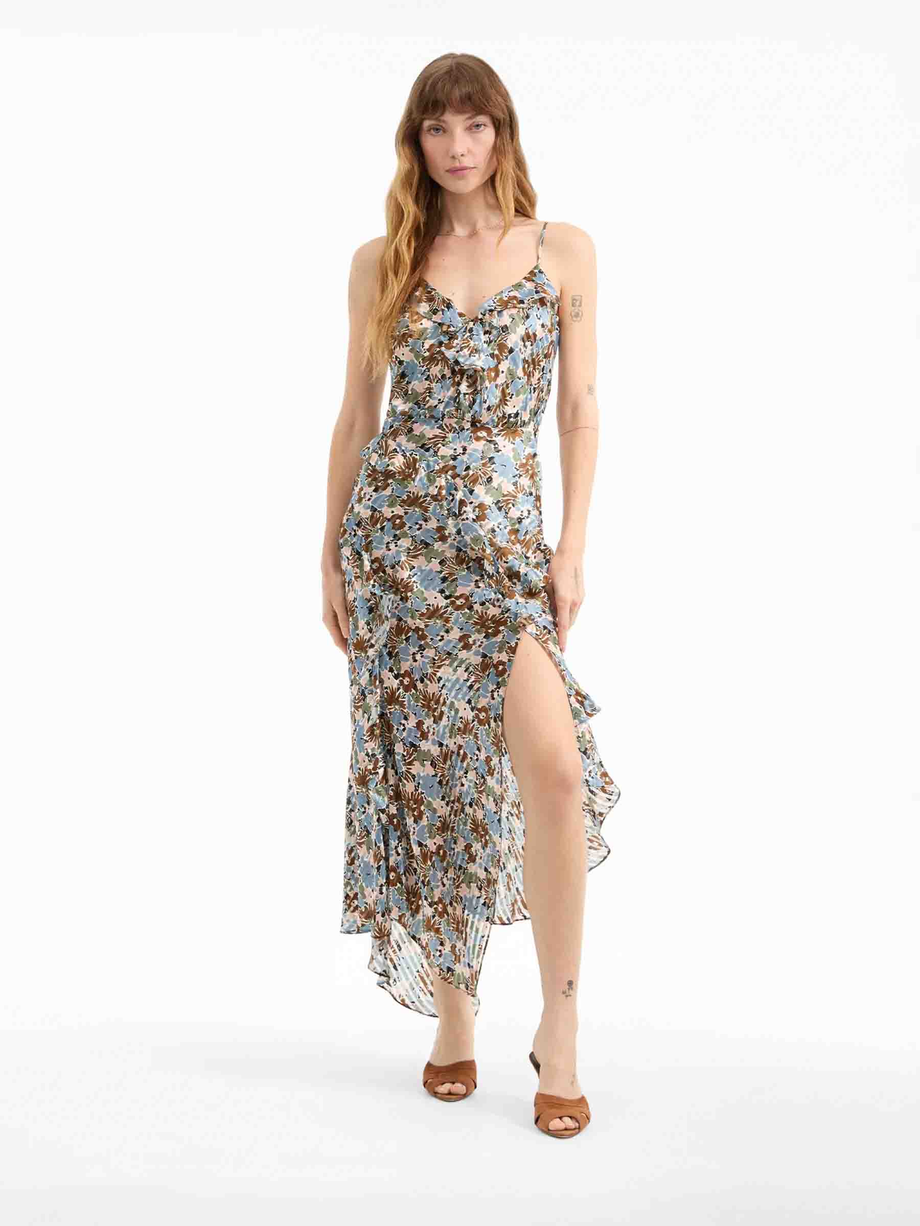 Outlet online Veronica Beard Mujer Vestido Midi Seda Avenel color Floral sku 721-000540 01 - Foto 2