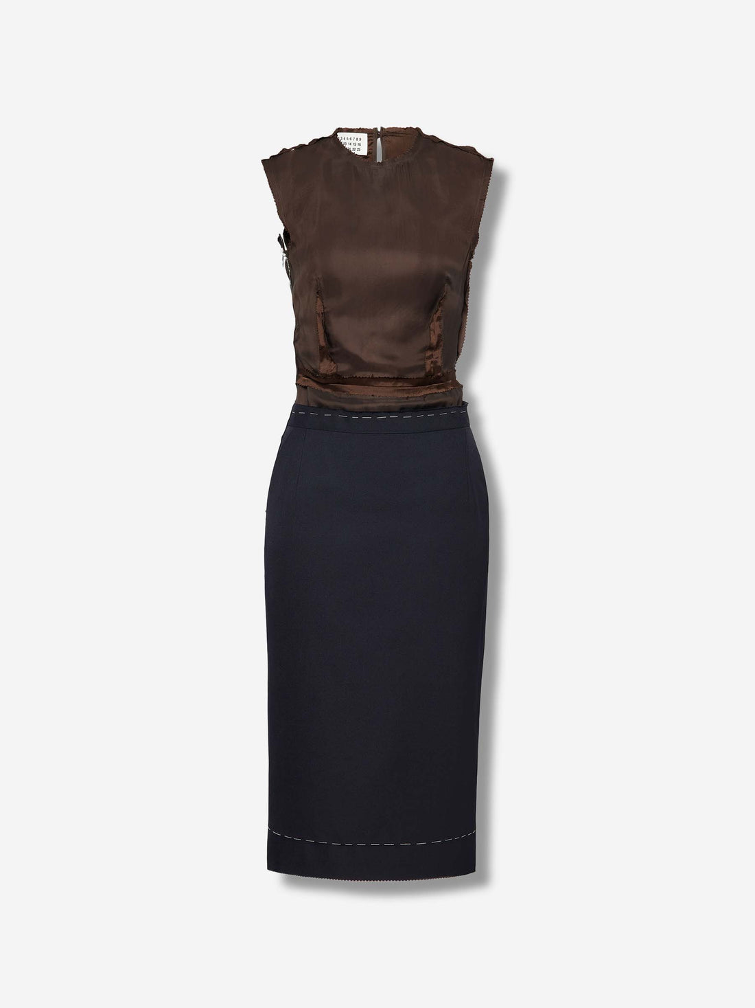 Outlet online Maison Margiela Mujer Vestido Midi Work-in-progress color Marrón Oscuro sku 721-000551 01 - Foto 1