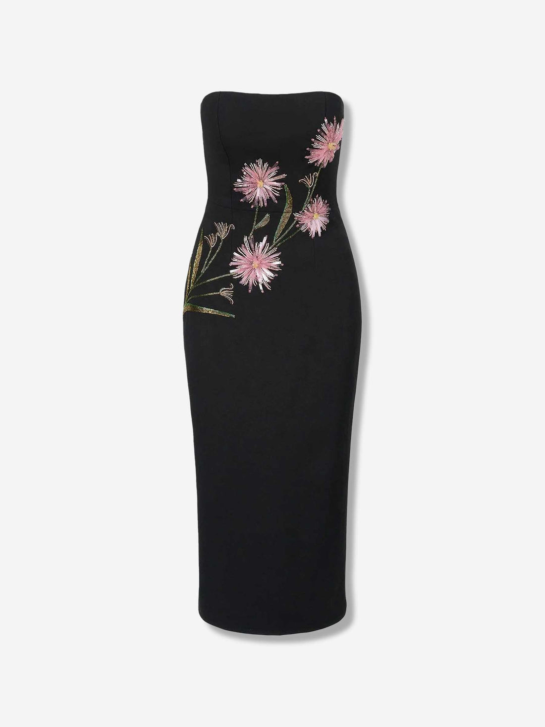 Outlet online Staud Mujer Vestido midi Brooke Dahlia Daydream color Negro sku 721-000555 01 - Foto 1
