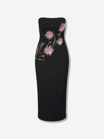 Outlet online Staud Mujer Vestido midi Brooke Dahlia Daydream color Negro sku 721-000555 01 - Foto 1
