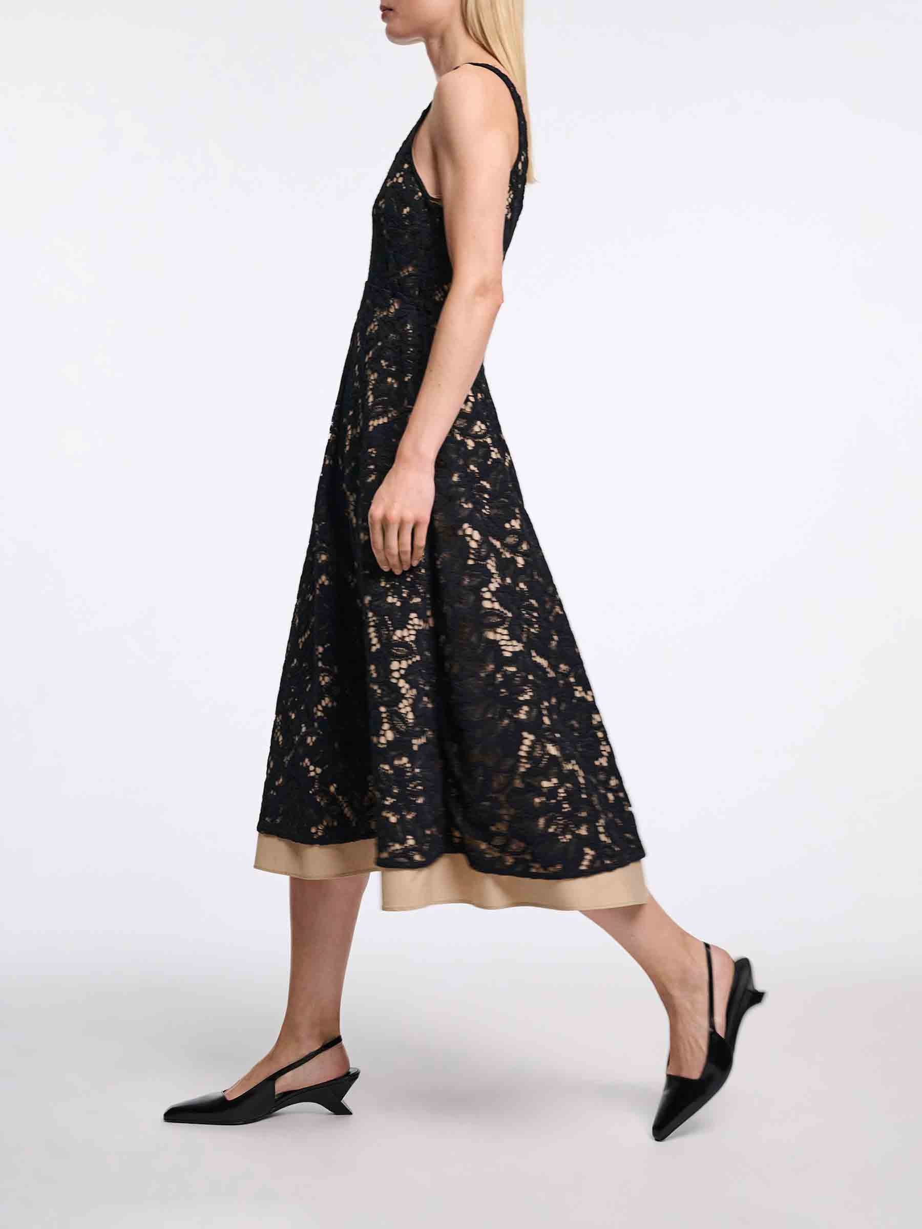 Outlet online Dorothee Schumacher Mujer Vestido Midi Lacy Dream color Negro sku 721-000567 01 - Foto 3