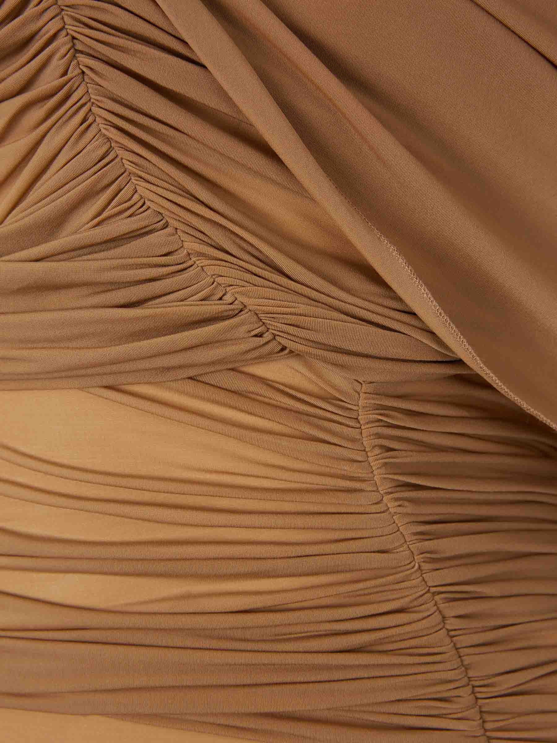 Outlet online Magda Butrym Mujer Vestido Midi Drapeado color Camel sku 721-000584 01 - Foto 3