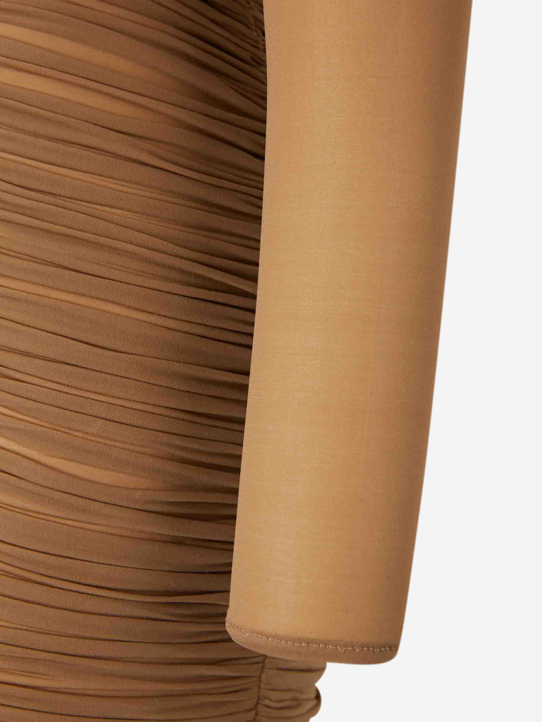 Outlet online Magda Butrym Mujer Vestido Midi Drapeado color Camel sku 721-000584 01 - Foto 4