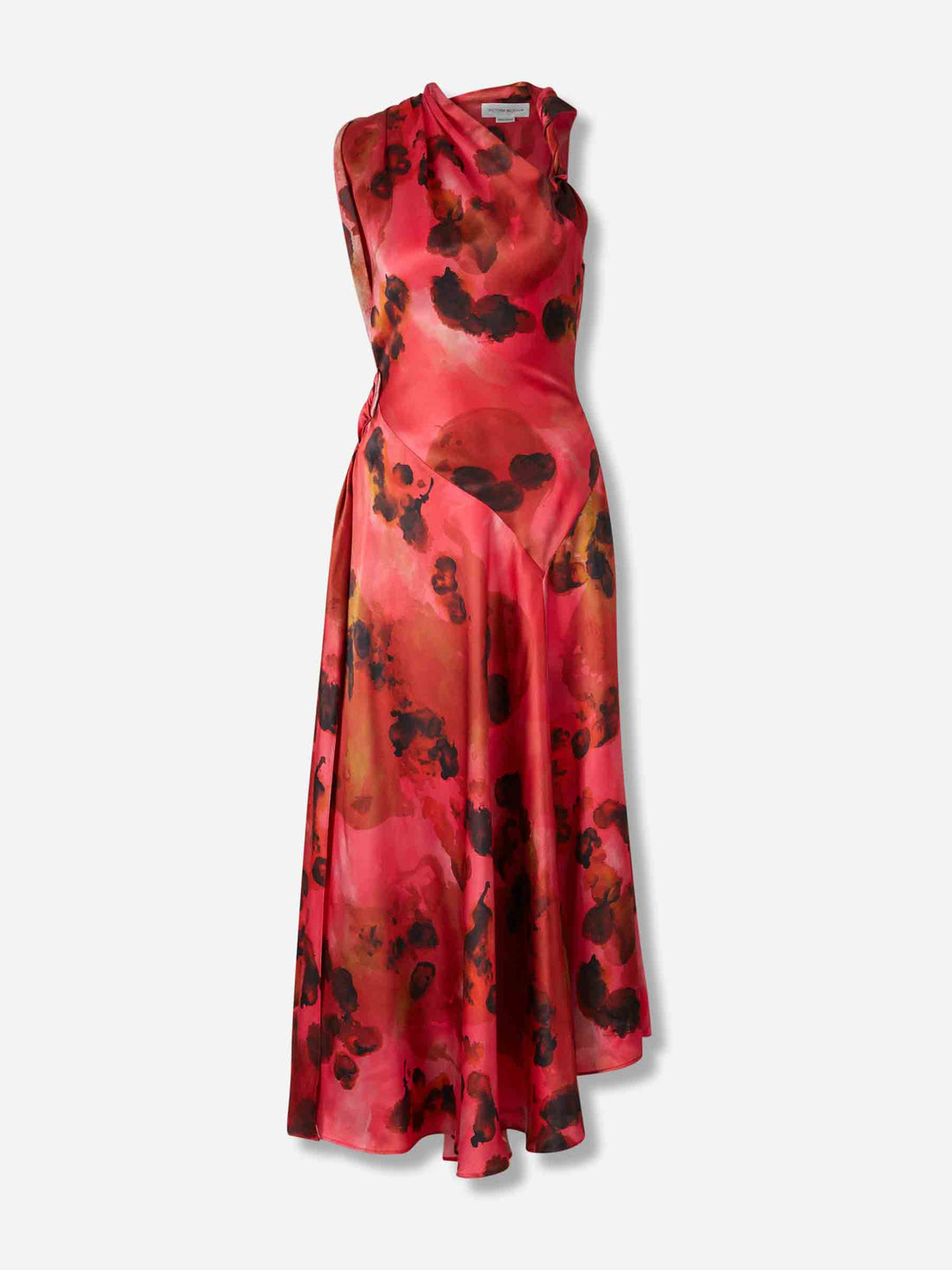 Outlet online Victoria Beckham Mujer Vestido Midi Asimétrico color Rojo sku 721-000606 01 - Foto 1