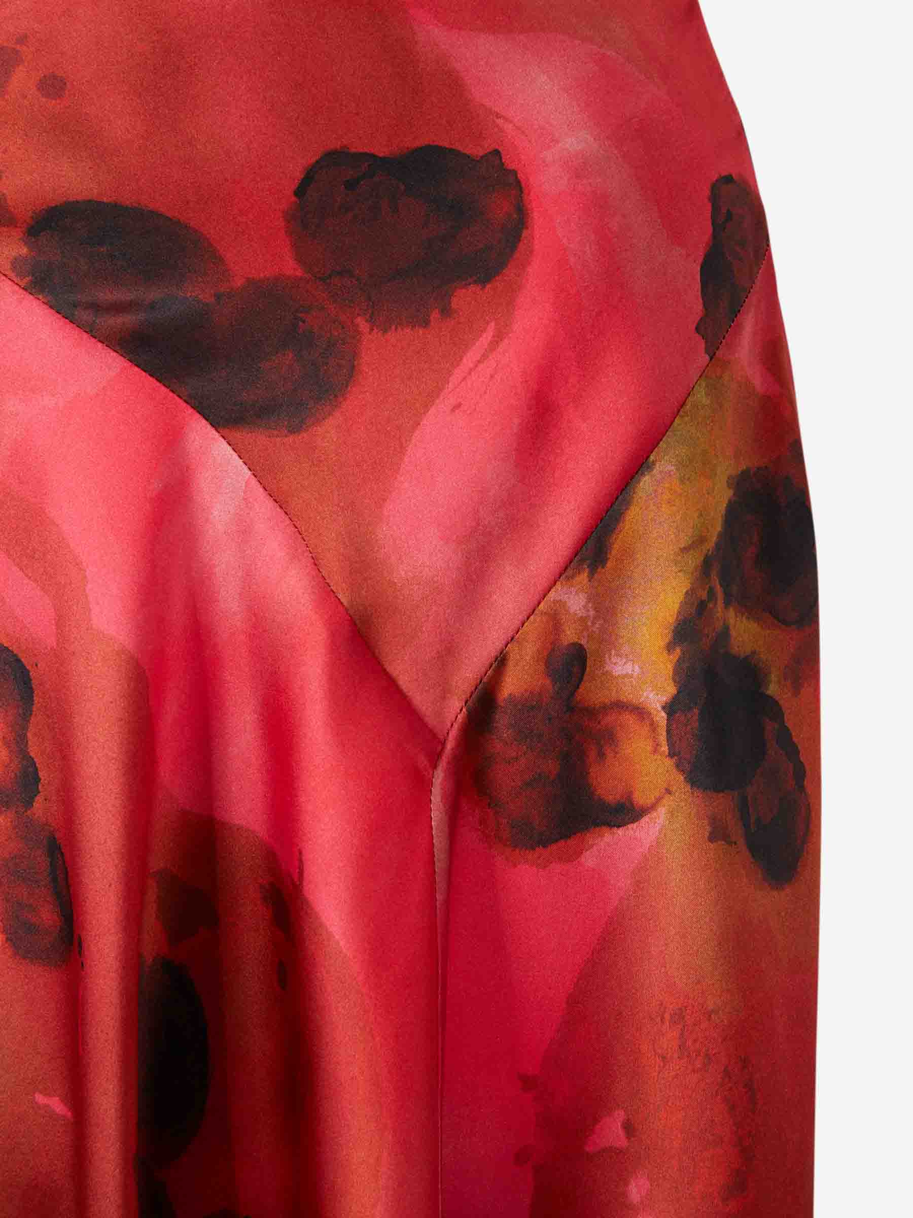 Outlet online Victoria Beckham Mujer Vestido Midi Asimétrico color Rojo sku 721-000606 01 - Foto 3