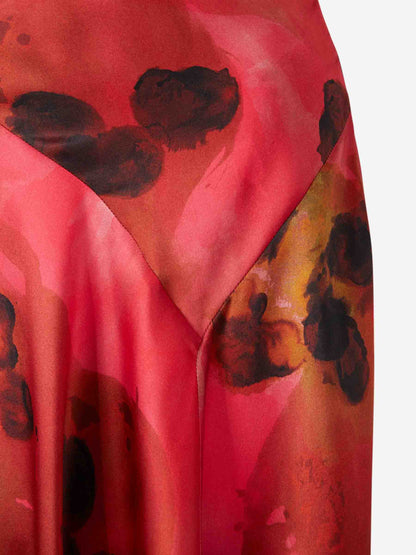 Outlet online Victoria Beckham Mujer Vestido Midi Asimétrico color Rojo sku 721-000606 01 - Foto 3