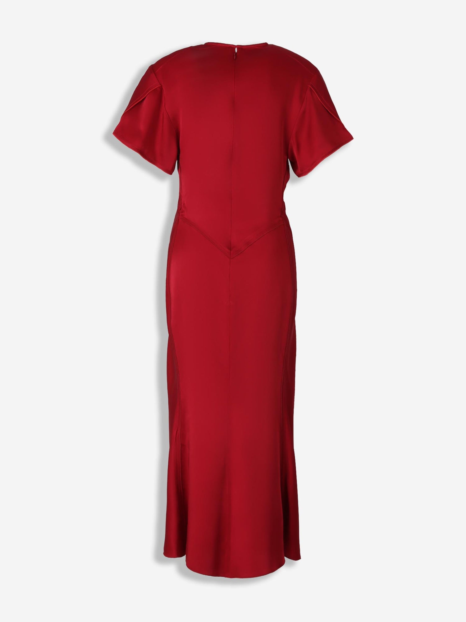 Outlet online Victoria Beckham Mujer Vestido Midi Fruncido color Rojo sku 721-000610 01 - Foto 2