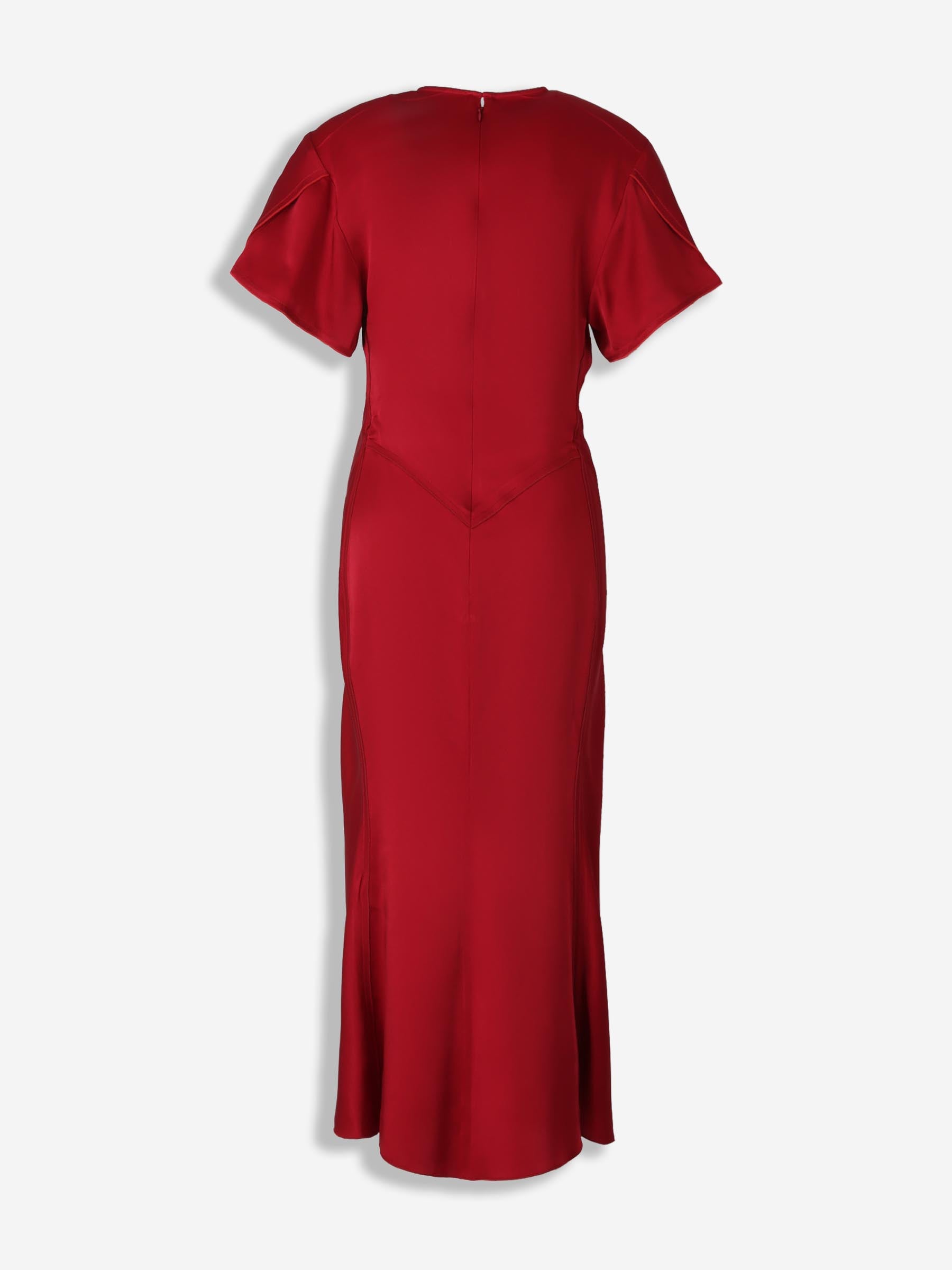 Outlet online Victoria Beckham Mujer Vestido Midi Fruncido color Rojo sku 721-000610 01 - Foto 2