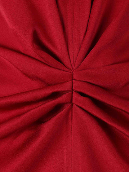 Outlet online Victoria Beckham Mujer Vestido Midi Fruncido color Rojo sku 721-000610 01 - Foto 3