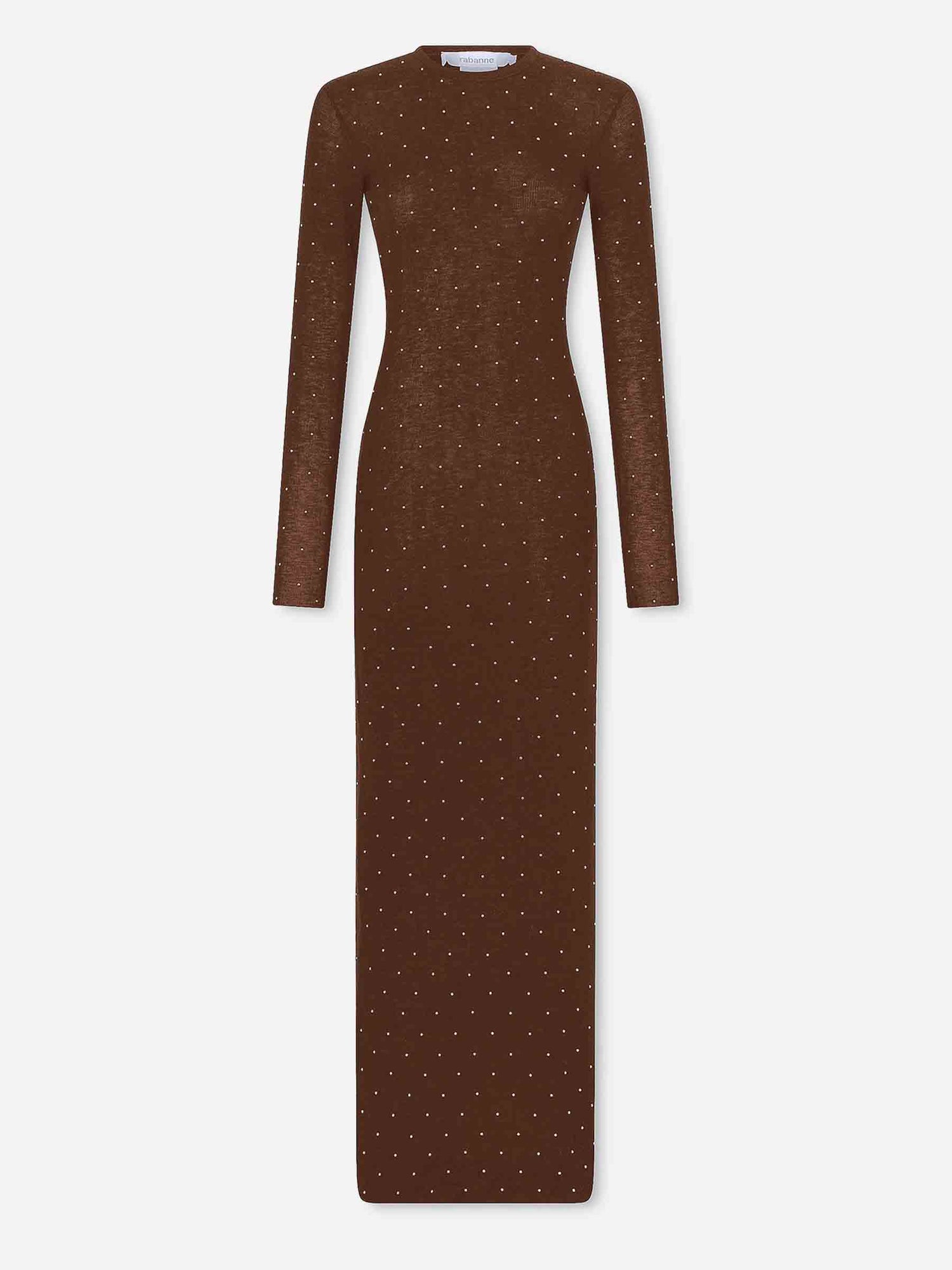Outlet online Rabanne Mujer Vestido Midi Punto color Marrón sku 721-000616 01 - Foto 1