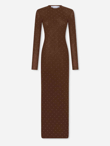 Outlet online Rabanne Mujer Vestido Midi Punto color Marrón sku 721-000616 01 - Foto 1